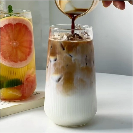 ECARLA szklanka ryflowana duża do drinków 500ml 6cmx14cm SZK151