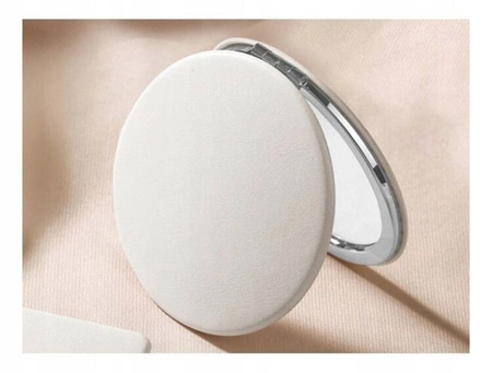 ECARLA lusterko kosmetyczne otwierane metalowe okrągłe L11