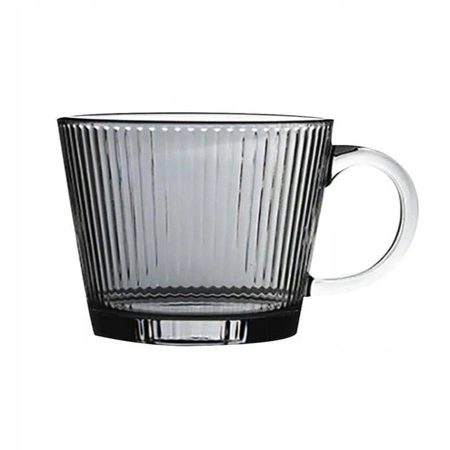 ECARLA filiżanka ryflowana duża 380ml Grafit SZK177