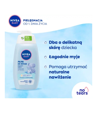 NIVEA Baby Nowa Formuła płyn do mycia ciała Łagodna Kąpiel 500ml