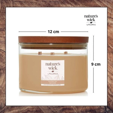 WOODWICK Natures Wick świeca w słoiku Golden Hay 433g