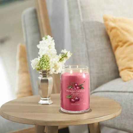 YANKEE CANDLE Signature Duża świeca w słoiku BLACK CHERRY 567g