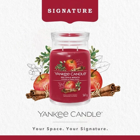 YANKEE CANDLE Signature Duża świeca w słoiku RED APPLE WREATH 538g