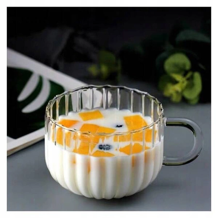 ECARLA filiżanka z uchem z falowanymi ściankami 450ml 1szt SZK83