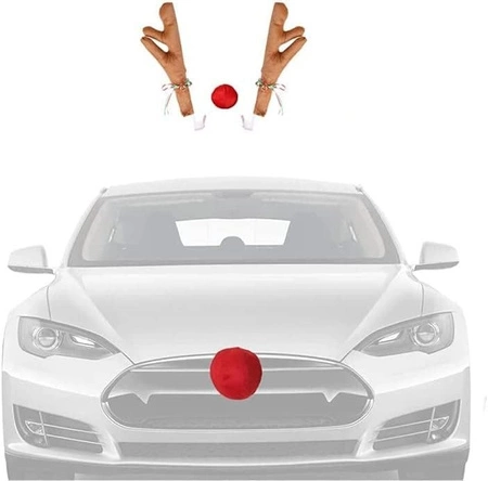 ECARLA ozdoba bożonarodzeniowa na samochód ROGI RENIFERA Z NOSKIEM KSN84