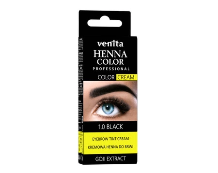 VENITA Henna Color Cream Goji kremowa henna do brwi 1.0 Black 15g TERMIN 11-2025