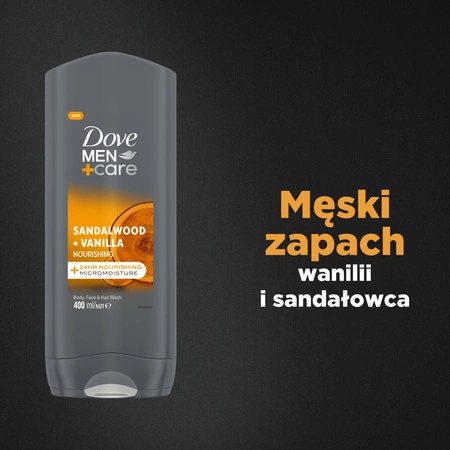 DOVE Men+Care żel pod prysznic Sandalwood + Vanilla 400ml