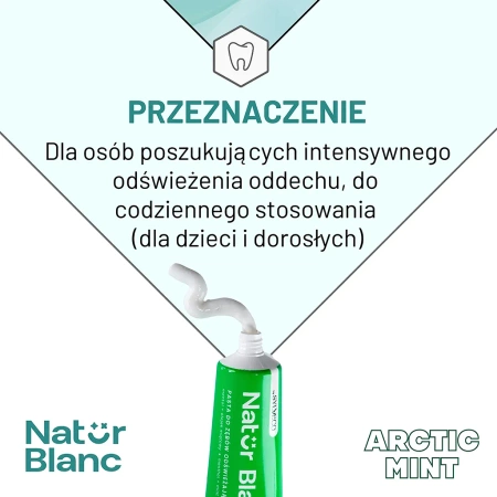 SYLVECO Natur Blanc pasta do zębów odświeżająca Arctic Mint 100ml