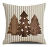 ECARLA Zima Świąteczna poszewka na poduszkę Boho 45x45 TRZY CHOINKI POD210