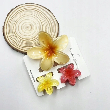 ECARLA zestaw spinek-klamer do włosów Kwiat XL +2 mini SP417