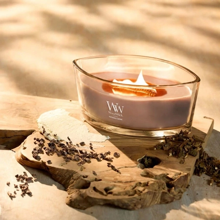 WOODWICK Core Hearthwick świeca w słoiku elipsa PATCHOULI CREME 453g
