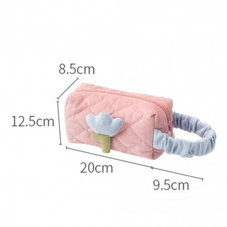 ECARLA kosmetyczka pikowana Fioletowa Tulipan KS101WZ3