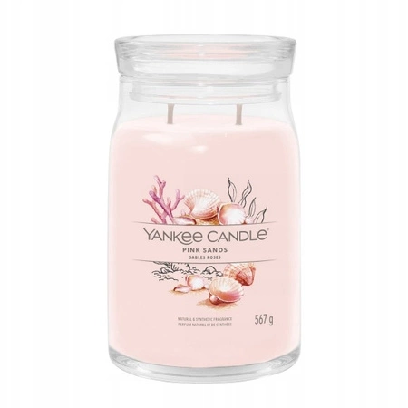 YANKEE CANDLE Signature Duża świeca w słoiku PINK SANDS 567g