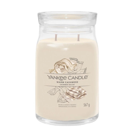 YANKEE CANDLE Signature Duża świeca w słoiku WARM CASHMERE 567g