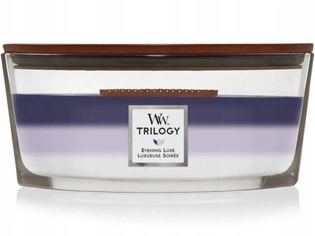 WOODWICK Hearthwick Trilogy świeca w słoiku elipsa Evening Luxe 453g 