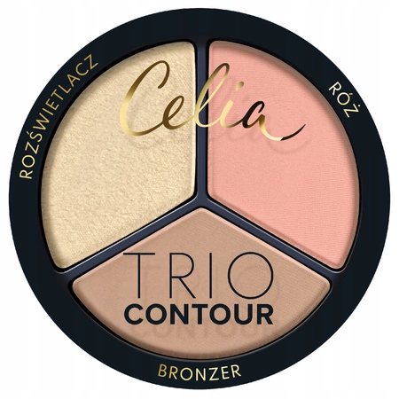 CELIA Trio Contour zestaw do konturowania twarzy w pudrze 02 7,5g