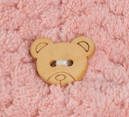 ECARLA ręcznik kapturek na włosy 65x 25cm Różowwy REC52WZ1