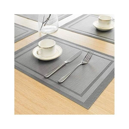 ECARLA podkładka na stół prostokątna Srebrna 45x 30cm MP34S 1szt