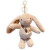 ECARLA brelok do kluczy pluszowy puchaty KROLIK Beżowy BRL368K