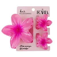 ECARLA zestaw spinek-klamer do włosów Kwiat XL +2 mini Róź SP390
