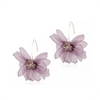 ECARLA kolczyki wiszące z kryształkami tiulowe fioletowe kwiaty K1675FIO