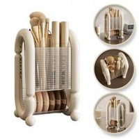 ECARLA organizer na pędzle i kosmetyki 20x12x10cm Kremowy CB59