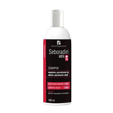 SEBORADIN Men szampon przeciw wypadaniu, przerzedzaniu się włosów, powstawaniu zakoli 100ml 