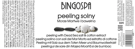 BINGOSPA peeling do ciała solny Morze Martwe i Bawełna 580g