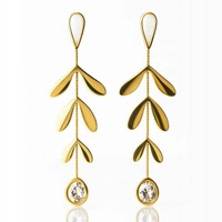 ECARLA kolczyki ze stali szlachetnej platerowanej 14k złotem KST3439