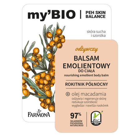 FARMONA my Bio emolientowy balsam do ciała odżywczy Rokitnik północny 400ml