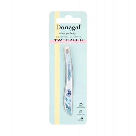 DONEGAL pęseta do brwi kolorowa skośna 4121 1szt