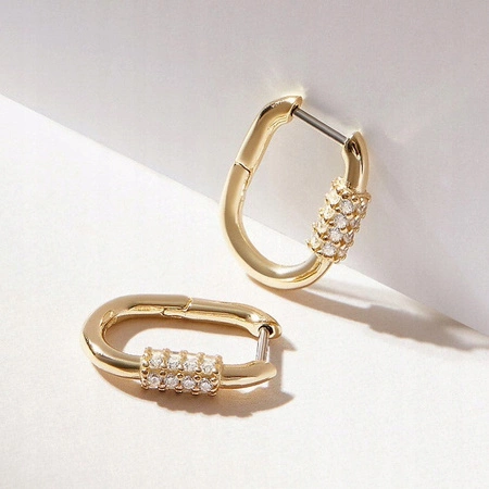 ECARLA kolczyki ze stali szlachetnej platerowanej złotem KST3193