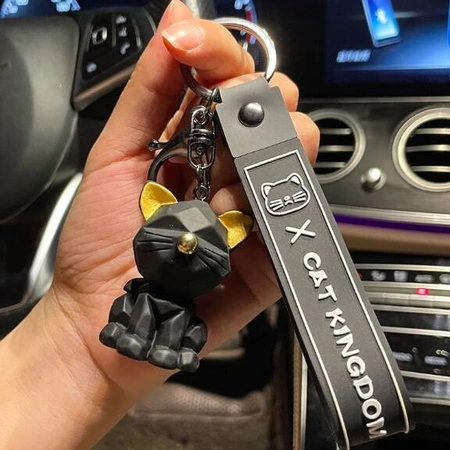 ECARLA brelok do kluczy KOT Czarny BRL235