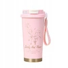 ECARLA kubek termiczny uchwytem i ustnikiem 550ml Różowy Konwalia BD28WZ2
