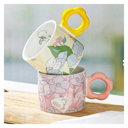 ECARLA kubek kwiatowy różowy KB01R 280ml 1szt