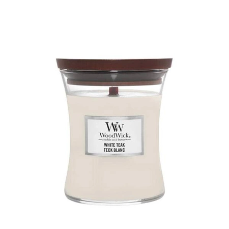 WOODWICK PlusWick średnia świeca w słoiku White Tea & Jasmine 275g