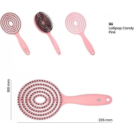 ECARLA szczotka do włosów do masażu rozczesywania suszenia z włosiem SCZ09