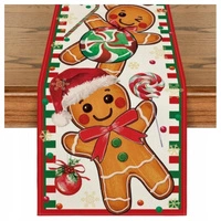 ECARLA Boże Narodzenie bieżnik na stół świąteczny 180x33cm Pierniczki BZK09