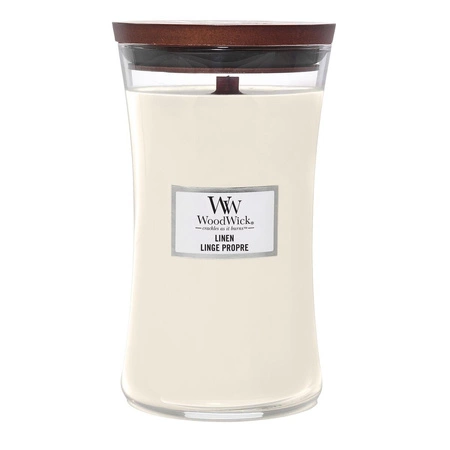 WOODWICK PlusWick duża świeca w słoiku LINEN 609,5g