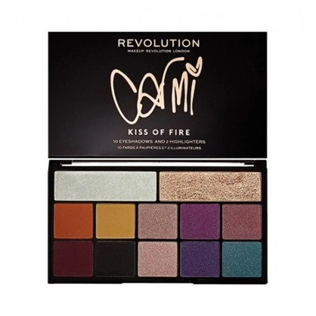 MAKEUP REVOLUTION Carmi Kiss of Fire paletka 10x2g 2x3,5g