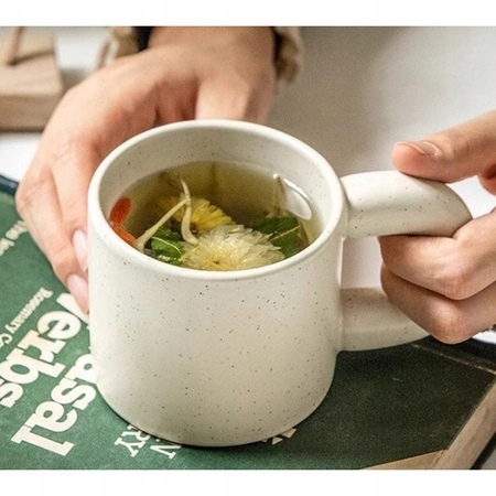 ECARLA kubek z uchem ceramiczny, nakrapiany 300ml CUP21