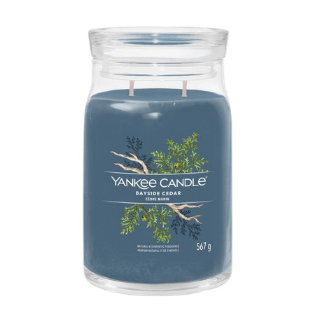 YANKEE CANDLE Signature Duża świeca w słoiku BAYSIDE CEDAR 567g