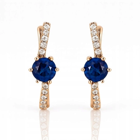 ECARLA kolczyki ze stali szlachetnej platerowanej 14k złotem KST3498