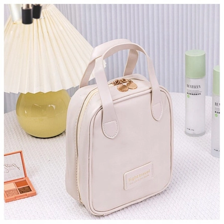 ECARLA kosmetyczka organizer na kosmetyki Beżowa KS128B