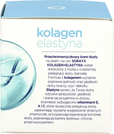 SORAYA Kolagen Elastyna tłusty krem przeciwzmarszczkowy 50ml