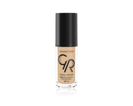 GOLDEN ROSE Total Cover 2w1 podkład i korektor do twarzy 03 Almond 30ml
