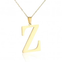ECARLA naszyjnik ze stali szlachetnej pozłacanej Literka Z NST100Z