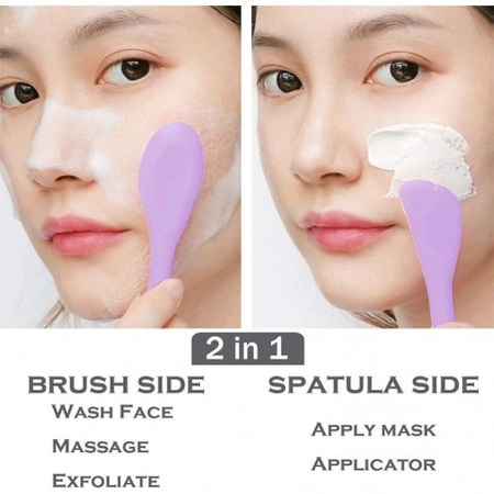 ECARLA szczoteczka do pielęgnacji twarzy z aplikatorem 17,2x2,9cm Fiolet AK15FIO