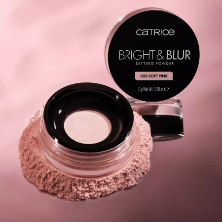 CATRICE Bright & Blur Setting Powder puder sypki 020 Soft Pink 8g