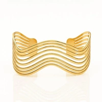 ECARLA bransoletka na rękę ze stali chirurgicznej pozłacanej BST1575